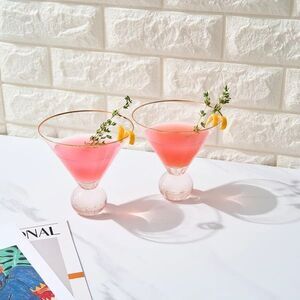 Khen Proposta blush pink martini glasses. Set of 2  *New in box